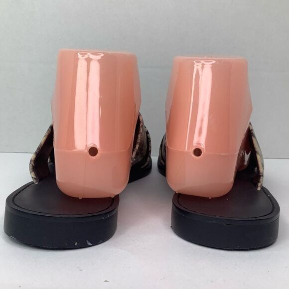 Banana Republic Snakeskin White/Black Strap Slip On Women’s Slide Sandals Sz 8M - Picture 4 of 12